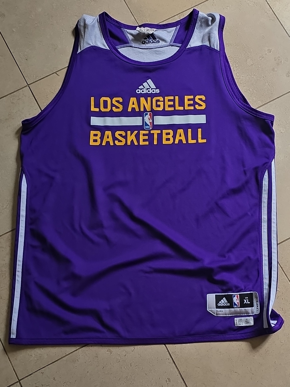 Team Issued adidas Purple Los Angeles Basketball Tank
